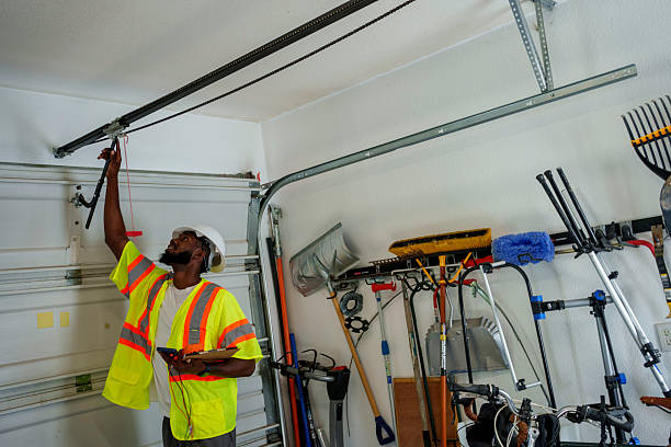 Professional Garage Door Panel Replacement technician working in Hays County County, TX